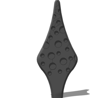 欧式铁艺雕花su模型