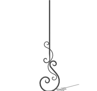 欧式铁艺雕花su模型