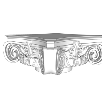 欧式石膏雕花su模型