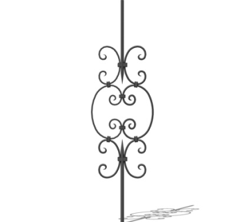 欧式铁艺雕花su模型