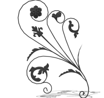 欧式铁艺雕花su模型