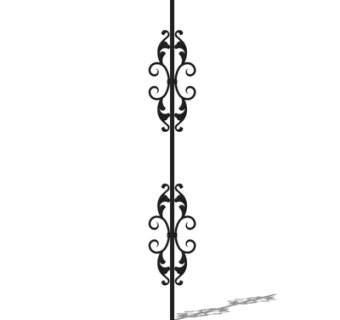 欧式铁艺雕花su模型