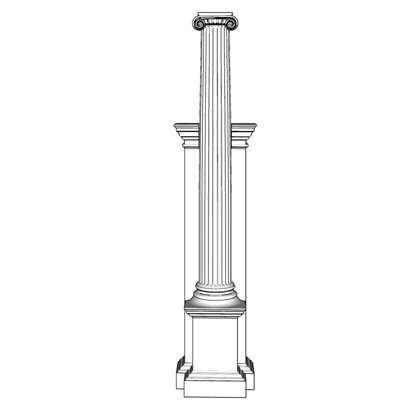 欧式罗马柱su模型
