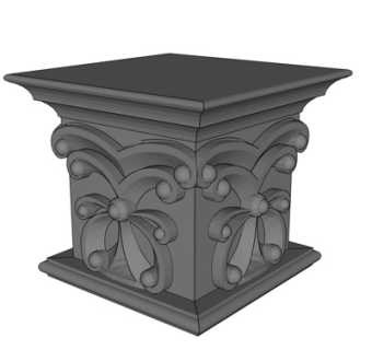 欧式石膏雕花su模型