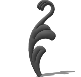 欧式铁艺雕花su模型