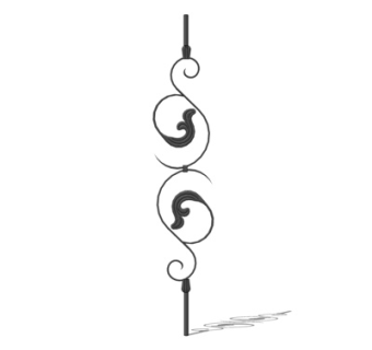 欧式铁艺雕花su模型