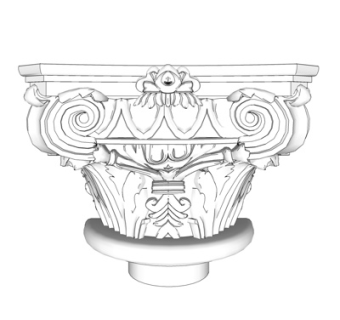 欧式石膏雕花su模型