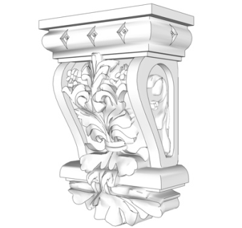 欧式石膏雕花su模型