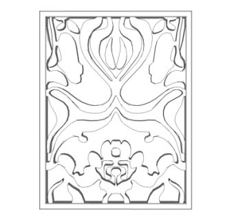 欧式石膏雕花护墙板su模型