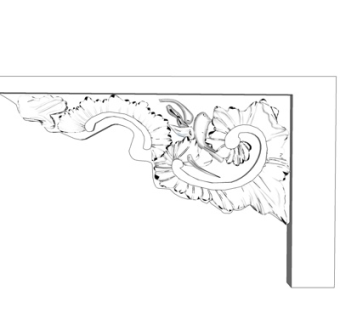 欧式石膏雕花su模型