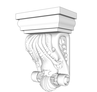 欧式石膏雕花su模型