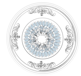 欧式造型吊顶su模型