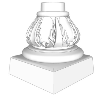 欧式柱子雕花su模型