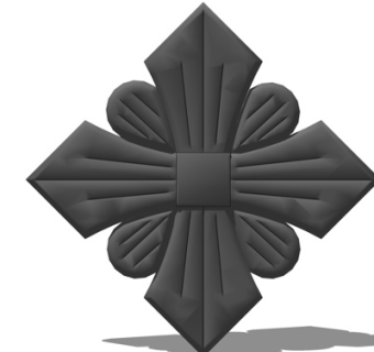 欧式铁艺雕花su模型