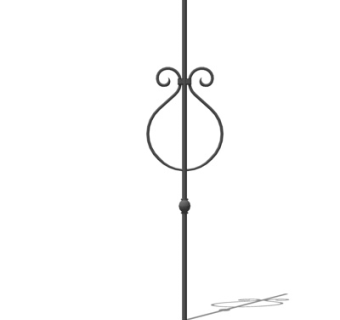 欧式铁艺护栏su模型