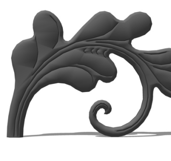 欧式铁艺雕花su模型