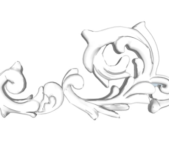 欧式石膏雕花su模型