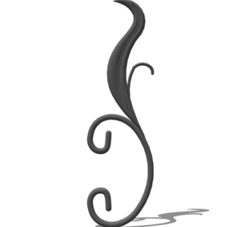 欧式铁艺雕花su模型