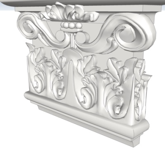 欧式石膏雕花su模型