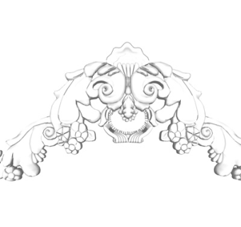 欧式石膏雕花su模型