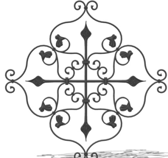 欧式铁艺雕花su模型