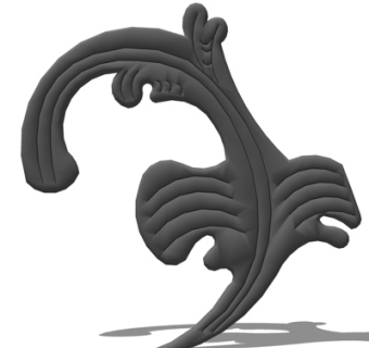 欧式铁艺雕花su模型