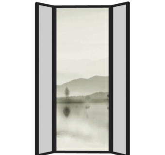 新中式屏风隔断su模型