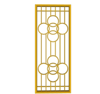 新中式镂空隔断su模型