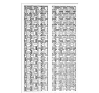 新中式镂空隔断su模型