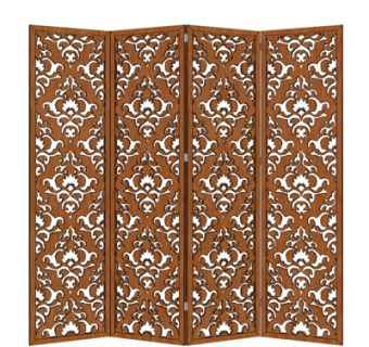 新中式雕花隔断su模型