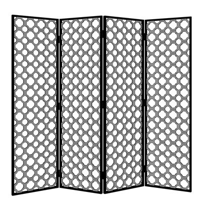 新中式花格屏风隔断su模型