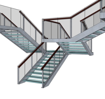 现代室外楼梯su模型