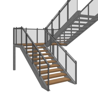 现代楼梯su模型