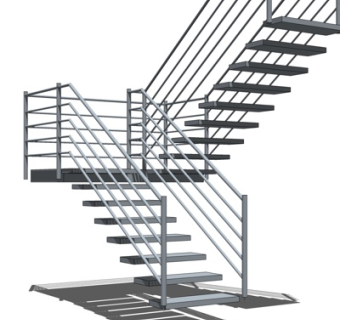 现代楼梯su模型
