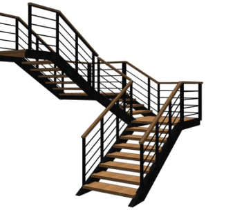 现代楼梯su模型