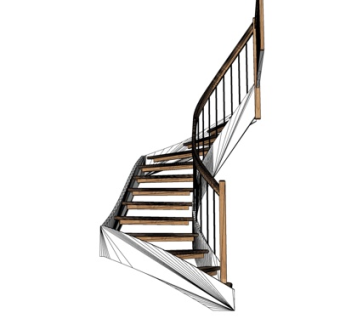 现代楼梯su模型