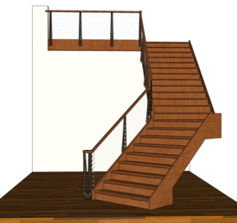 现代楼梯su模型