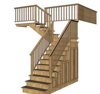 现代楼梯su模型