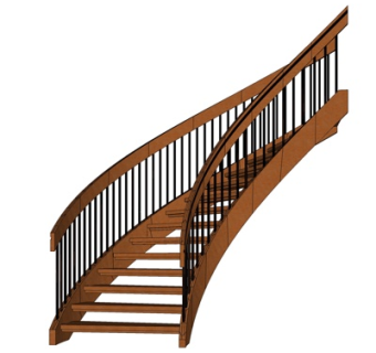 现代楼梯su模型
