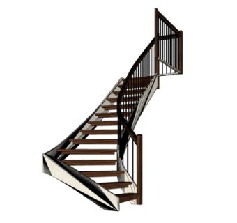 现代楼梯su模型