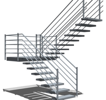 工业风楼梯su模型