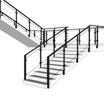 现代楼梯su模型