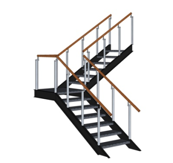 现代楼梯su模型