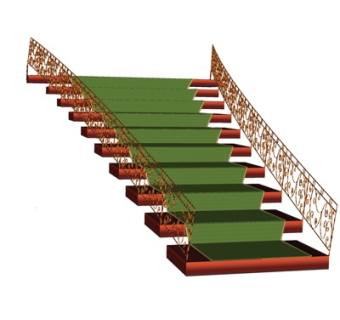 现代楼梯su模型