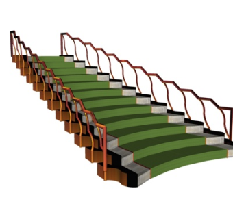 现代楼梯su模型