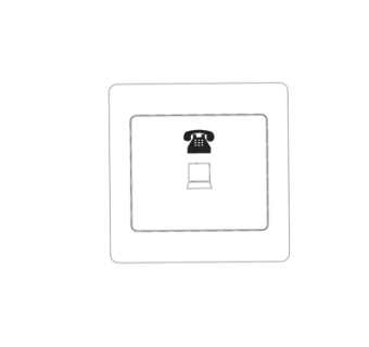 现代网线插座su模型
