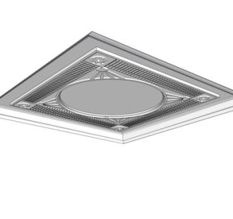 简欧石膏吊顶su模型