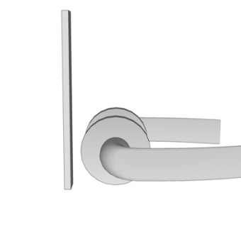 现代金属门把手su模型