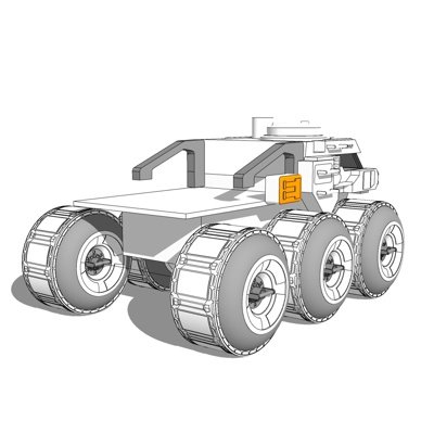 现代太空探索车su模型