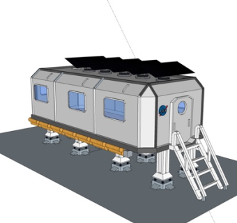 现代太空工作站su模型